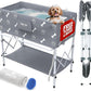 Dog Bath Tub - Free Brush & Towel – Foldable & Portable Dog Washing Station – Lightweight Dog Bath for Indoor & Outdoor Grooming – Fits in Shower or Bath