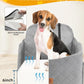 Car Seat Booster for Dog: High-Support Memory Foam Pet Car Seat for Small/Medium Dogs Under 35lbs with Elevated Cushion - Detachable Washable Puppy Travel Bed for Driving with Pockets (Grey)