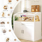 Hamster Cage with Storage Cabinet, Guinea Pig Cage for Small Animals, Large Hamster Cage and Habitat with Easy View Acrylic Panels for Hamster, Rabbit, Guinea Pig, Hedgehog (39"x19"x40")