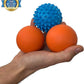 Massage Ball Set - Spiky & Lacrosse Ball - Massage Ball Therapy for Plantar Fasciitis & Pain Relief - Deep Tissue Trigger Point Myofascial Release Ball for Back, Foot, Shoulder & Neck Pain