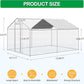 Large Metal Chicken Coop, Walk-in Chicken Run Pen with Waterproof Cover, Spire Roof Poultry Cage Run for Outdoors, Backyard, Farm(9.7'Wx12.99'Lx6.4'H)