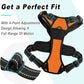 BARKBAY No Pull Dog Harness Large Step in Reflective Dog Harness with Front Clip and Easy Control Handle for Walking Training Running(Orange,XL)