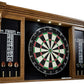 Barrington Dartboard Multiple Styles Pre-Assembled Wood Dartboard Cabinet Collection with 18” Bristle Dartboard & Steel Tip Dart Set, Perfect for Cricket Games