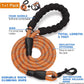 No Pull Dog Harness Adjustable Reflective Oxford Easy Control Medium Large Dog Harness with A Free Heavy Duty 5ft Dog Leash (M (Chest: 22"-26"), Orange Harness+Leash)