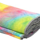 Yoga Towels Non Slip Hot Yoga Towel Skidless Waffle Texture100% Absorbent Odorless Microfiber Yoga Blanket Standard Sized 24 x72 in Mat Towel,for Hot Yoga Bikram Pilates (Pink & Blue & Yellow)