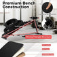 GYMAX Sit Up Bench, 330lbs Folding Decline Workout Bench with Spring Handle, Elastic Ropes & 4 Level Adjustable Height, Incline Weight Bench for Situp, Ab Crunch, Strength Training Exercise for Home Gym