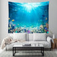 Loccor Underwater World Tapestry Blue Ocean Wall Hanging Under the Sea Coral Reef Wall Tapestry 60X50 Inches Tropical Fish Tank Undersea Tapestries Marine Wall Art for Bedroom Living Room Dorm Decor