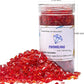 TWINKLING High Luster Crushed Glass Glitter, Broken Glass, Fire Glass Gems Chips for Fire Pit, DIY Resin Art, Epoxy Crafts, Geode Painting, Aquarium Decoration, 6-9mm(370g/13oz.) (Red)