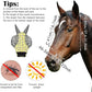 Chunful 6 Pcs Horse Fly Masks with Ears Smooth and Comfortable Cashel Mesh Fly Mask Elasticity Breathability UV Protection Horse Face Covering for Riding Supplies(Floral,Medium)