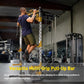 Power Rack with Dual Pulley System, Cable Crossover, LAT Pulldown, Bench Press & Squat Rack, Full Body Strength Training Cage for Home Gym