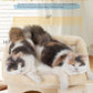 14in Cat Tree Tower with Large Perch, 20 * 16.5 Inch Top Bed for Adult Cats, Scratching Post with Bed for Kittens, Beige