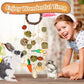 VESPRO Bunny Chew Toys, Rabbit Cage Hanging Chewing Toy and Treats Snack Ring, for Rabbits Chinchilla Guinea Pig Hamsters Grinding Teeth with Other Small Pets, Natural Materials Handwoven (5 Strings)