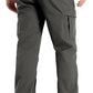 FREE SOLDIER Men's Outdoor Softshell Fleece Lined Cargo Pants Snow Ski Hiking Pants with Belt