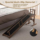 61" Dog Ramp for Bed, Pet Ramp with Removable Side Rail and Non-Slip Surface, Pet Ramp for Small & Large & Senior Dogs with Rest Platform and DIY Glow Strips,Dog Stairs for Couch, Brown