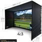 Golf Simulator Enclosure with Impact Display Projection Screen, use with All Golf Launch Simulators and Monitors.