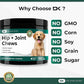 Glucosamine for Dogs - Max Strength Hip and Joint Supplement for Dogs - MSM, Chondroitin, Hemp Oil, Turmeric - Mobility Support and Pain Relief - 120 Chewable Tablets (Chicken Flavor)