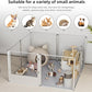 Dog Clear Playpen Fence Kennel: Pet Indoor Heavy Duty Whelping Box Pen Cage with Waterproof whelping pad - Small Animal Acrylic Exercise Kennel Pen with Metal Frame for Cats Puppy Rabbits Guinea Pig