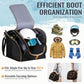 Ski Bag and Boot Bag Combo, Padded Skis Bag for Air Travel, Safety Reinforce Ski Carrier Bag Fits for Skis Up to 200 CM and Boots Up To Size US13, Water- resistant Ski Travel Bag