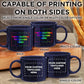 DISCOUNT PROMOS Custom Ceramic Campfire Coffee Mugs 13 oz. Set of 10, Personalized Bulk Pack - Perfect for Tea, Espresso, Cappuccino, Hot Cocoa - Blue