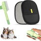 Flea Comb and Pet Hair Removal Glove for Cats & Dogs Brush for Shedding Pet Hair Removal Comb with Long & Short Stainless Steel Teeth for Deshedding & Clothing/Couch/Furniture/Carpet/Car Seat