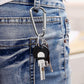30PCS Aluminum Carabiner Clips, 2" D Shape Spring Snap Hooks Carabiner with 30PCS Keyring Keychain Hook