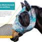 Harrison Howard Super Comfort Stretchy Fitting Horse Fly Mask with UV Protection Soft on Skin with Breathability Pastel Mix Full Size