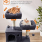 Feandrea Cat Tree, 66.1-Inch Large Cat Tower with 13 Scratching Posts, 2 Perches, 2 Caves, Basket, Hammock, Pompoms, Multi-Level Plush Cat Condo for Indoor Cats, Smoky Gray UPCT165G01