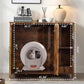 Cat Litter Robot Enclosure,for Placing Litter Robot 3/4,Power Outlet and Dog-Proof Shelf for Litter Robot Cabinet,Litter Collector for Automatic Litter Box Enclosure,Rustic Brown