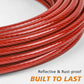 XiaZ Dog Tie Out Cable 120ft, Heavy Duty Dog Chains for Outside with Lockable Hook, Pet Runner Cable Leads for Yard, Dogs Line Tether for Small Medium Large Dogs Up to 125 LBS