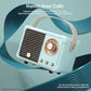 Retro Bluetooth Speaker,Wireless Vintage Small Speaker, Hands-Free Call,400mA Battery,TF Card, Aux Line, Portable Speaker for iOS Android Smartphone Home Office Gift Ideas Blue