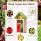 Premium Bug Hotel Kit Cedar Wood Insect Hotel Insect House - Backyard Bee House, Nesting Habitat Shelters, Garden Shelter for Bees, Butterflies, Bugs,Heavy Duty Thickness Colorful