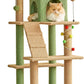 MWPO 63.8 Inches Green Cat Tree for Indoor Cats, Multi-Level Cat Tower with Sisal-Covered Scratching Posts, Padded Platform, Hammock, Dangling Toys, Stable Cat Condo Pet Play House