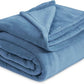 Bedsure Fleece Blankets Queen Size Washed Blue - Bed Blanket Soft Lightweight Plush Fuzzy Cozy Luxury Microfiber, 90x90 inches