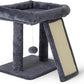 17.7-inch Small Cat Tree Tower with Scratching Post for Indoor Cats,Grey