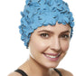 BEEMO Floral Petal Ladies Bathing Swim Cap Women Retro Swim Hat Long/Short Hair