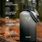 64 oz Insulated Water Bottle,Half Gallon Water Flask Stainless Steel Vacuum, Cold for 48 Hrs,BPA-Free & Leakproof -with Paracord Handle, Strap,Straw Spout Lids,Large Jug for Gym,Grey