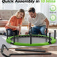 BCAN 40"/48" Foldable Mini Trampoline, Rebounder Trampoline for Adults, U/T Shape Adjustable Foam Handle, Exercise Rebounder for Adults Indoor/Garden Workout, Max Load 330lbs/440lbs
