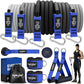 WALITO Resistance Bands Set - Exercise Bands with Handles, Door Anchor, Legs Ankle Straps, for Heavy Resistance Training, Physical Therapy, Muscle Training, Yoga, Home Workouts