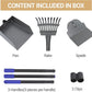 Heeyoo Dog Pooper Scooper, Dog Poop Tray and Rake Set, Pet Waste Removal Scoop with Long Adjustable Sectional Stainless Handles
