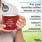 DISCOUNT PROMOS Custom Ceramic Campfire Coffee Mugs 13 oz. Set of 100, Personalized Bulk Pack - Perfect for Tea, Espresso, Cappuccino, Hot Cocoa - Red