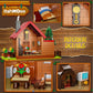 Star Farmhouse Building Blocks Set Toy, with Farm Facilities and Small Animal Figures, DIY Valley House Building Kit for Adults and Kids, Gift for Girls and Boys Ages 6 Plus