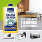 Orange Oil Cleaner Concentrated 25.36 fl oz (1 : 1000) - makes up to 200 Gallons Multi-Use Adhesive & Grease Remover, Custom-Dilution Citrus Degreaser for Floors, Kitchen & Bath