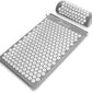 ProsourceFit Acupressure Mat and Pillow Set for Back/Neck Pain Relief and Muscle Relaxation, Large - Gray/Gray