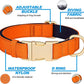 Didog Soft Padded Dog Collars for Small Dogs, Colorful and Durable Dog Collar with Quick Release Buckle, Light and Breathable for Daily Walking, Orange, S