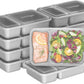 Bentgo 20-Piece Lightweight, Durable, Reusable BPA-Free 2-Compartment Containers - Microwave, Freezer, Dishwasher Safe - Silver