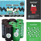 The Original Poop Bags® 38% USDA Biobased Pet Waste Bags, Peanuts Design, Leak-Resistant & Durable, Black/Green, 360 Count