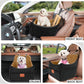 Dog Car Seat for Small/Medium Dogs, Dog Booster Car Seats with Thick Cushion for Dogs Under 35lbs, Detachable Washable Pet Car Seat with Storage Pockets, 2 Safety Belts(Black/Coffee)
