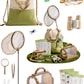 ROBUD Upgraded Kids Explorer Kit, Bug Catcher Kit with Wild Adventure Binoculars, Green Outdoor Exploration Set for Camping, Montessroi Toy for Kids Coming Closer to Nature，WRP30