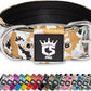 TSPRO Tactical Dog Collar 1.5 Inch Wide Thick Dog Collars with Heavy Duty Metal Buckle, Durable, Strong, Adjustable for Medium to Large Dogs (Camo Khaki M)