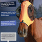 Horse Fly Mask with Ears, UV Protection Mask for Horses, Elasticity Mask with Big Mesh Eye Covers, Snug Fitting Comfortable Lightweight Red Orange Cob